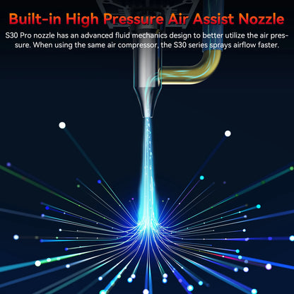 Laserový gravírovací stroj SCULPFUN S30 PRO 10 W s automatickým systémom Air-assist s voštinovým/valcovým gravírovacím strojom, plocha 410 x 400 mm
