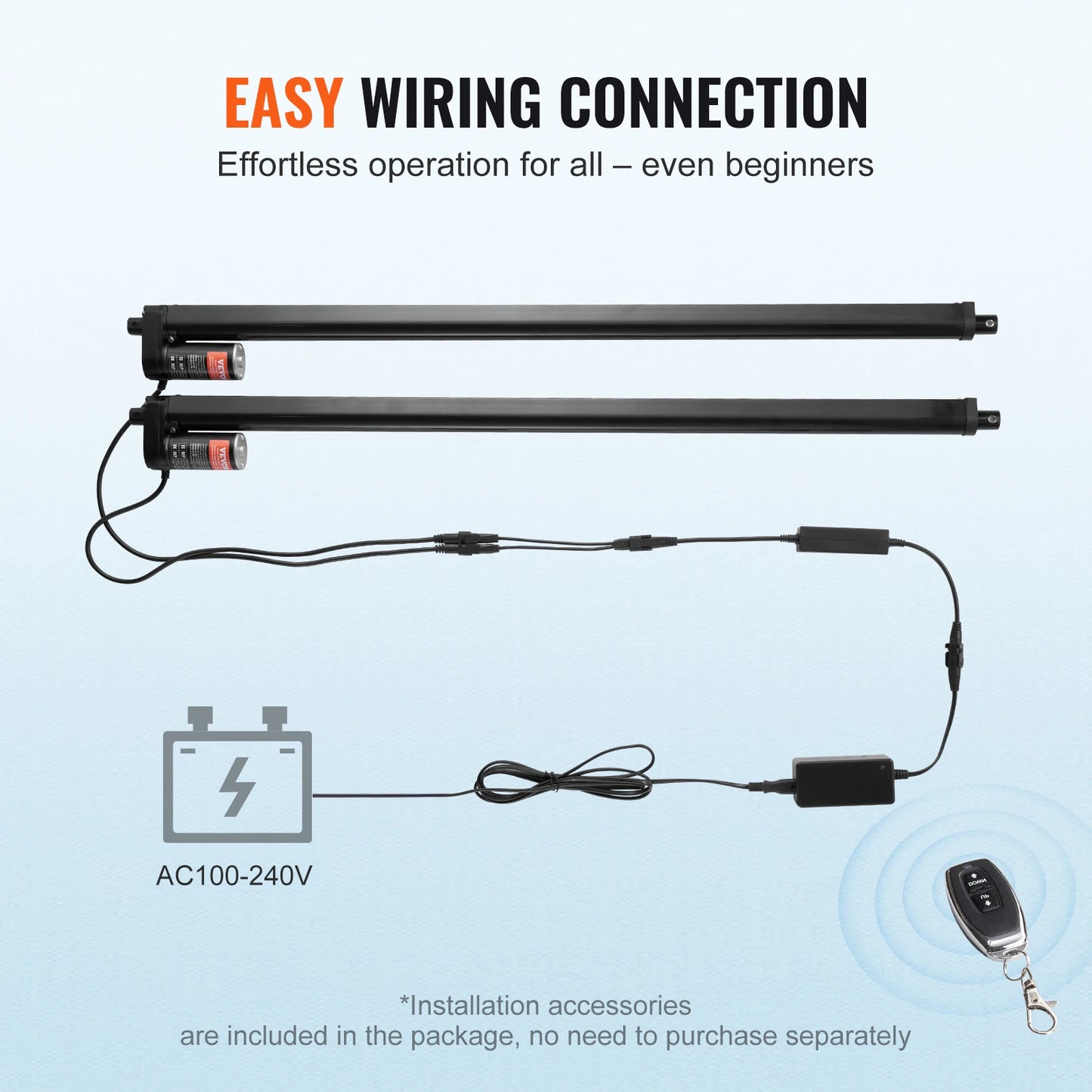 VEVOR 2PCS 12V lineárny ovládač 1000N 30-palcová súprava elektrického lineárneho ovládača motora IP54 Ochrana pre domáci TV stolík na zdvíhanie pohovky