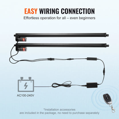 VEVOR 2PCS 12V lineárny ovládač 1000N 30-palcová súprava elektrického lineárneho ovládača motora IP54 Ochrana pre domáci TV stolík na zdvíhanie pohovky