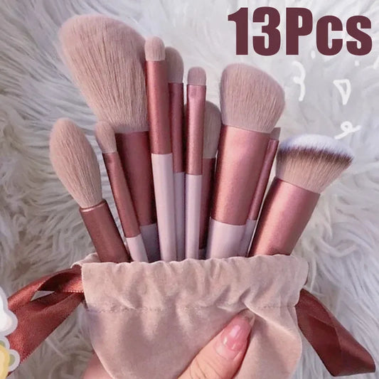 Sada 13 ks štetcov na líčenie Eye Shadow Foundation Women Kozmetický štetec na lícenku na očné tiene Beauty Soft Make Up Tools Bag