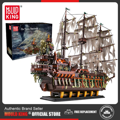 MOLD KING 13138 Stavebnice pirátskych lodí Stavebnica lietajúcich lodí Dutchmans pre dospelých Deti Tehly Hračky Vianočné darčeky