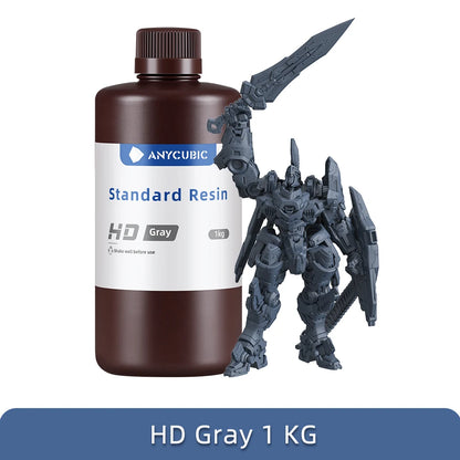 ANYCUBIC Najnovšia HD šedá živica 405nm UV živica pre Photon 3D tlačiareň Vysoko presná UV fotopolymérová živica