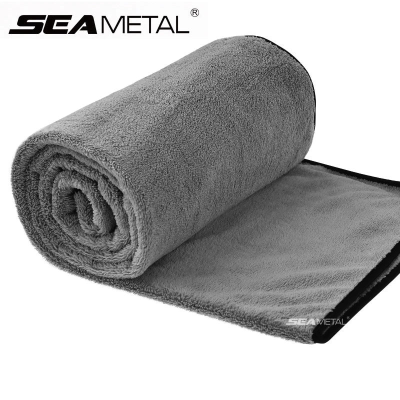 SEAMETAL mikrovláknová utierka na umývanie auta 100 x 40 cm utierky na čistenie auta nepúšťajúce vlákna Ultra mäkká sušiaca handrička Nástroje na čistenie auta