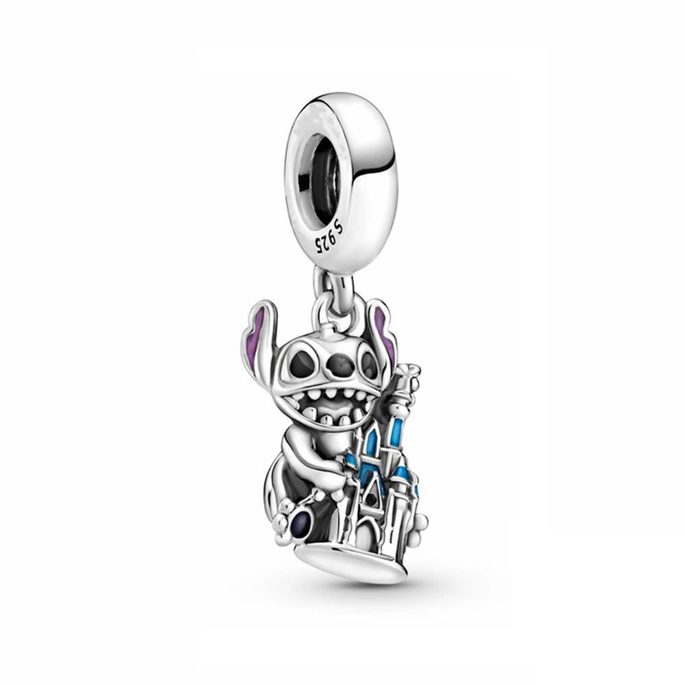 Disney Stitch Marvel Rescuer Korálky Star Charms Wars pre originál Pandora 925 mincový strieborný náramok náhrdelník pre ženy šperky