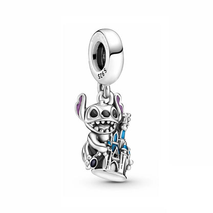 Disney Stitch Marvel Rescuer Korálky Star Charms Wars pre originál Pandora 925 mincový strieborný náramok náhrdelník pre ženy šperky