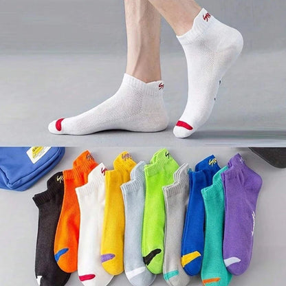 5 párov Pánske Jasné farebné členkové ponožky Priedušnosť Módne Ležérny Street Styl Deodorizujúce neviditeľné cestovné bežecké ponožky