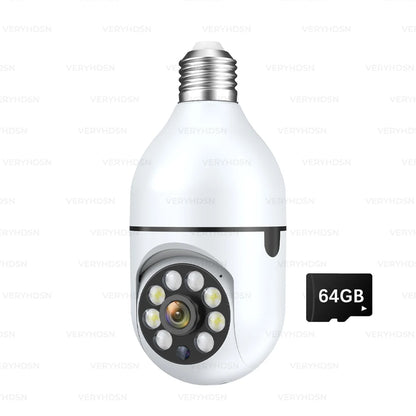 3MP E27 žiarovka WiFi IP kamera 4x digitálny zoom AI Human Motion Detect Plnofarebné nočné videnie Vnútorné bezpečnostné sledovacie kamery