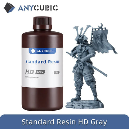 ANYCUBIC Najnovšia HD šedá živica 405nm UV živica pre Photon 3D tlačiareň Vysoko presná UV fotopolymérová živica