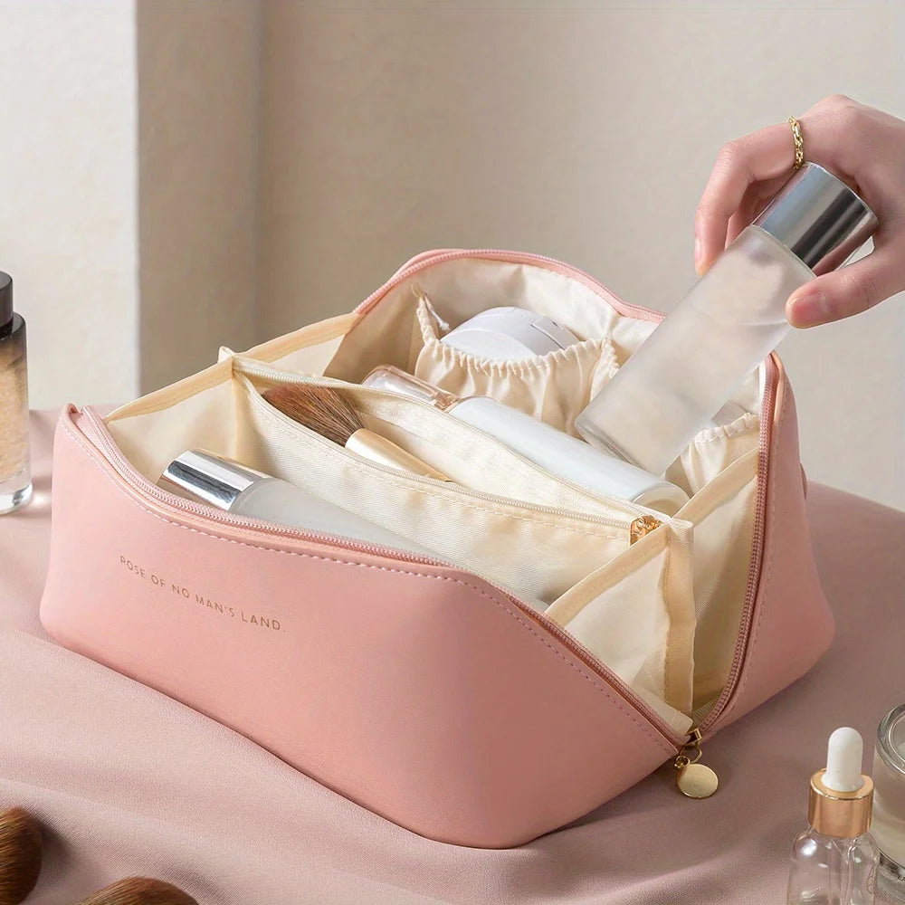 Organizér na make-up Taška na dámske toaletné potreby Puzdro na mejkap Luxusná dámska krabička, kozmetická taštička, organizér na cestovné vrecko na zips