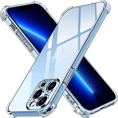 1,5 mm hrubé priehľadné puzdro na telefón Air-bag pre iPhone 11 12 13 14 15 Pro Max SE 2020 7 8 Plus 13 Mini hrubý nárazuvzdorný silikónový kryt