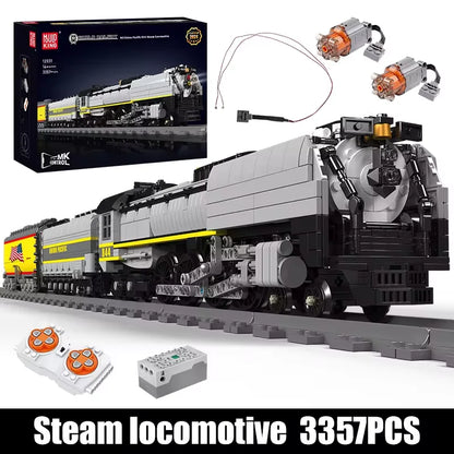 Mold King 12031 technický stavebný blok auta Diaľkové ovládanie Union Pacific 844 zostava modelu parnej lokomotívy Vlak Hračky z tehál