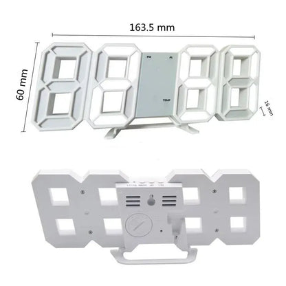 3D mini hodiny LED digitálne nástenné hodiny Stolové hodiny Elektronický budík Hodiny do obývačky Nástenné hodiny pre domácich majstrov