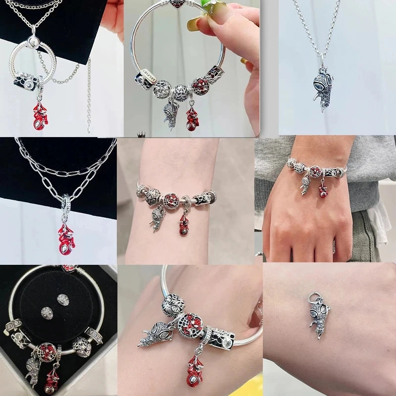 Disney Stitch Marvel Rescuer Korálky Star Charms Wars pre originál Pandora 925 mincový strieborný náramok náhrdelník pre ženy šperky