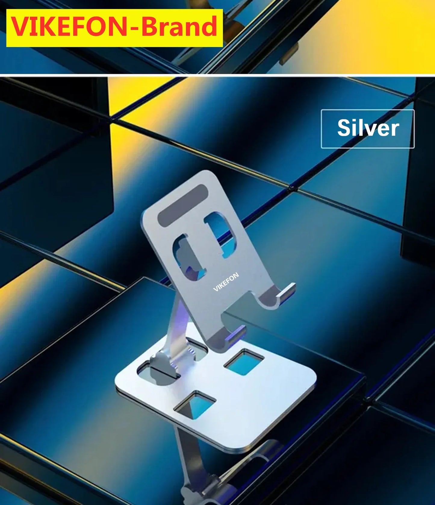 VIKEFON Aluminium Alloy Prenosný držiak na tablet pre iPad Nastaviteľný Flexibilný skladací Lazy Desktop Live Držiak na mobilný telefón