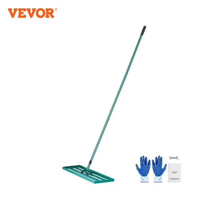 VEVOR Hrable na vyrovnávanie trávnika 36 palcov x 10 palcov Robustný vyrovnávač trávnika so 78 palcovou oceľovou predĺženou rukoväťou pre záhradnú golfovú trávnikovú farmu