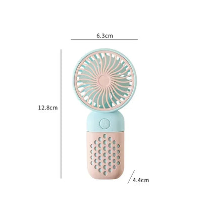 2024 Nový ručný nabíjací ventilátor Kreslený Roztomilý malý študentský nabíjací malý ventilátor Prenosný mini USB ventilátor Mini vreckový 2024 Nový vreckový počítač