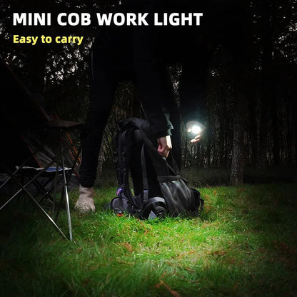 Mini LED baterka Keychain Multifunkčné prenosné COB kempingové lampy USB nabíjanie Pracovné svetlá Vonkajšie Rybolov Turistika Lanterna