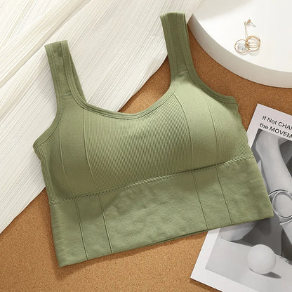 Priedušná športová podprsenka proti potu Fitness top Ženy Bezšvová podprsenka na jogu Nárazuvzdorná Crop Top Športová podprsenka Push Up Top Telocvičňa