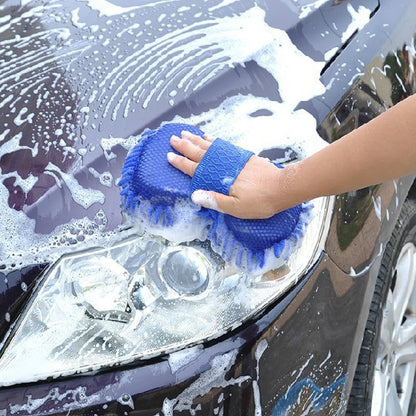 1 ks špongiových rukavíc na umývanie auta Ženilkové čistiace špongie s ultra jemnými vláknami, odolné proti poškriabaniu, super savé čistiace rukavice