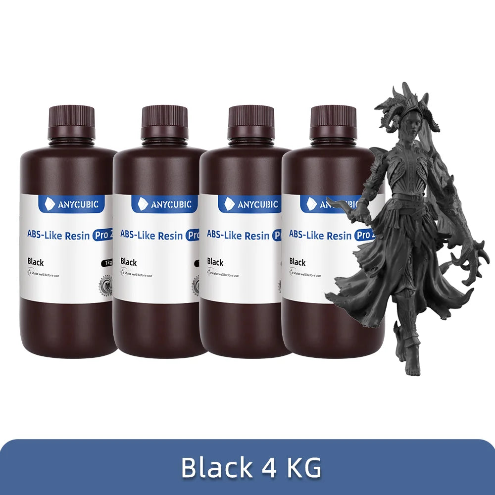 Nové 2 kusy/šarže ANYCUBIC ABS Like+ UV vytvrdzovanie 405nm štandardná fotopolymérová živica ABS 3D živica s vysokou presnosťou pre LCD