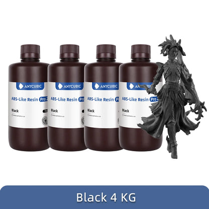 Nové 2 kusy/šarže ANYCUBIC ABS Like+ UV vytvrdzovanie 405nm štandardná fotopolymérová živica ABS 3D živica s vysokou presnosťou pre LCD