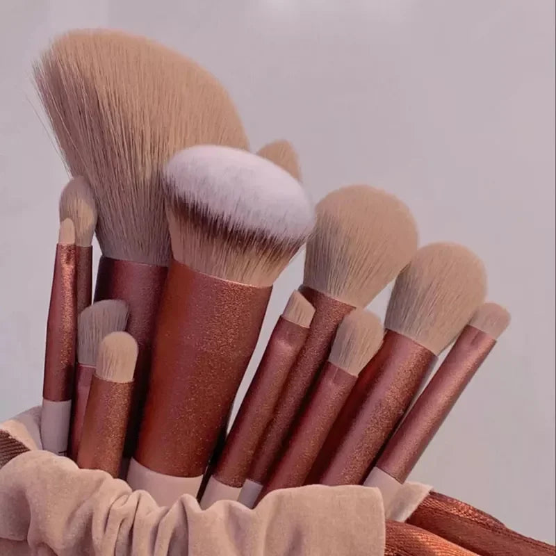 Sada 13 ks štetcov na líčenie Eye Shadow Foundation Women Kozmetický štetec na lícenku na očné tiene Beauty Soft Make Up Tools Bag