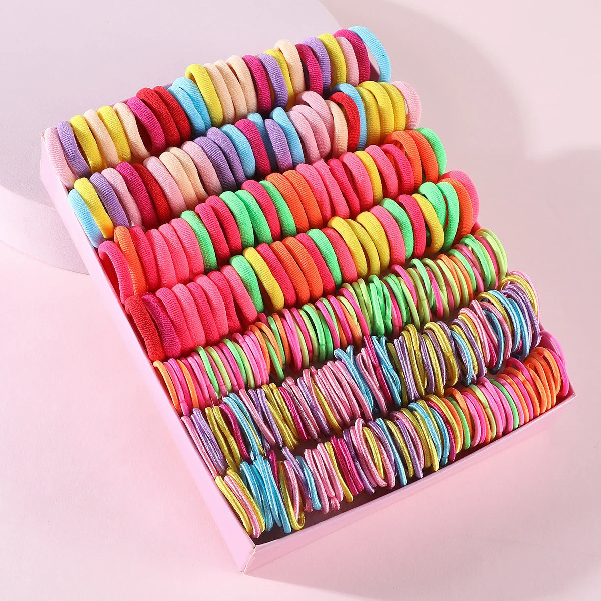 250/300 ks Dievčenské farebné gumičky do vlasov Súprava Nylonová elastická gumička Detský držiak do chvosta Scrunchies Detské vlasové doplnky