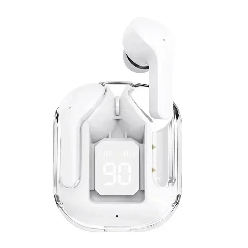 Bezdrôtová náhlavná súprava Bluetooth T2 tws Transparentné slúchadlá ENC LED Power Digital Display Stereo Sound Slúchadlá pre všetky smartfóny