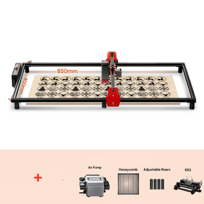 AlgoLaser DIY súprava Laser Master 2 Laserový gravírovací stroj s výkonom 10 W Laserová rezačka a gravírka na drevo a kov 40x40 cm