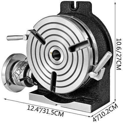 VEVOR otočný stôl 8 palcový/200 mm horizontálny vertikálny otočný stôl MT-3 3-drážkový / 4-drážkový na frézovanie 360 ​​stupňov presná práca
