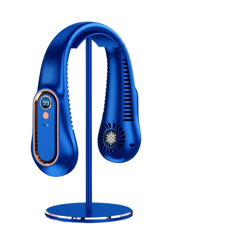 Mini Bladesess Fan s digitálnym displejom, Ultra Longa Vida, Portátil, Preguiçoso Silencioso Carregamento USB