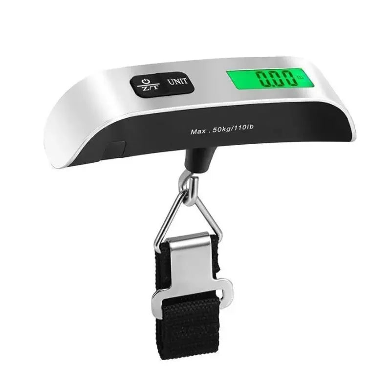 Prenosná váha 110 lb/50 kg Digitálny LCD displej Elektronická váha Hmotnosť Kufor Cestovné váženie Batožina Taška Nástroj na vyvažovanie hmotnosti