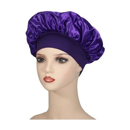 Novo saténová nočná čiapka do vlasov Dámska jednoliata čiapka na spanie Sleep Care Bonnet nočná čiapka pre ženy Unisex čiapka