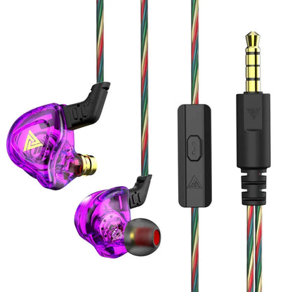 Originálne QKZ AK6 DMX medený ovládač HiFi káblové slúchadlá Športové slúchadlá Basové Stereo slúchadlá s mikrofónom Hudobné slúchadlá 3,5 mm do uší s mikrofónom