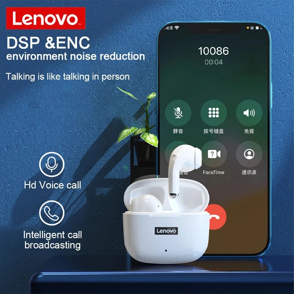 Originálne Bluetooth slúchadlá Lenovo lp40 pro 5.0 s pohlcujúcim zvukom TWS s dotykovým ovládaním mikrofónu pre pohyb v dlhom pohotovostnom režime