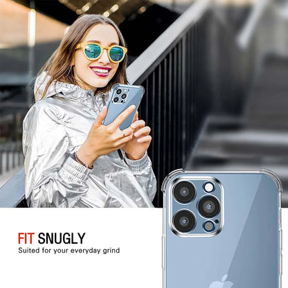 1,5 mm hrubé priehľadné puzdro na telefón Air-bag pre iPhone 11 12 13 14 15 Pro Max SE 2020 7 8 Plus 13 Mini hrubý nárazuvzdorný silikónový kryt