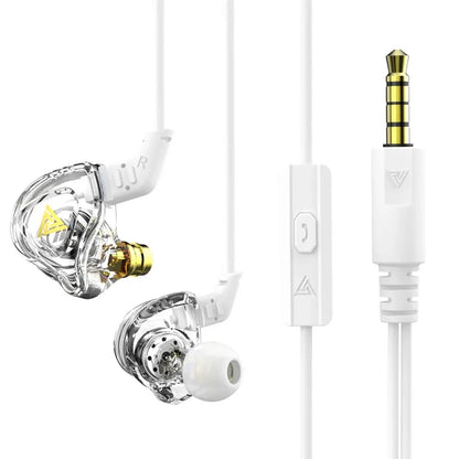 Originálne QKZ AK6 DMX medený ovládač HiFi káblové slúchadlá Športové slúchadlá Basové Stereo slúchadlá s mikrofónom Hudobné slúchadlá 3,5 mm do uší s mikrofónom