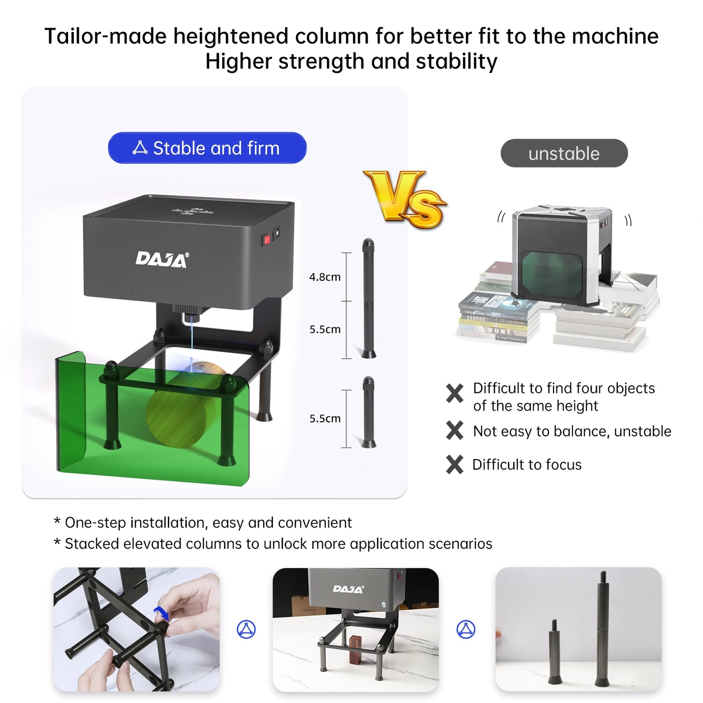 DAJA DJ6 Mini prenosný laserový gravírovač Diy Bluetooth stroj Maľované psie známky Papier Koža Drevené Plastové Logo CNC Stroj