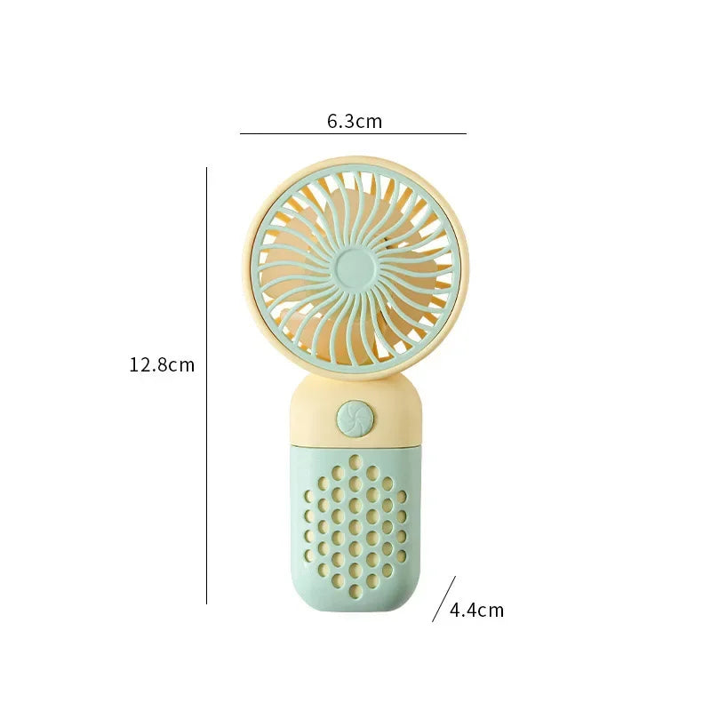 2024 Nový ručný nabíjací ventilátor Kreslený Roztomilý malý študentský nabíjací malý ventilátor Prenosný mini USB ventilátor Mini vreckový 2024 Nový vreckový počítač