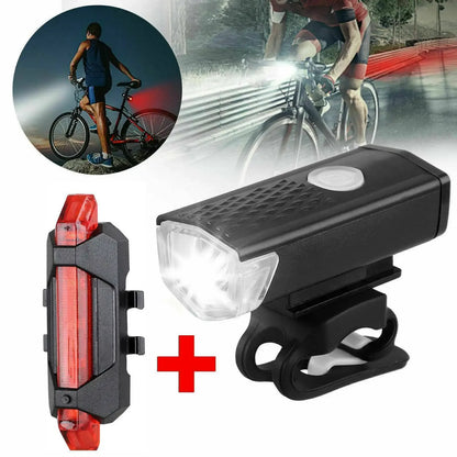 Predné svetlá na horský bicykel USB LED Dobíjacie vodotesné predné svetlo na horský bicykel Bezpečnostné výstražné svetlo na bicykel Cyklistické príslušenstvo