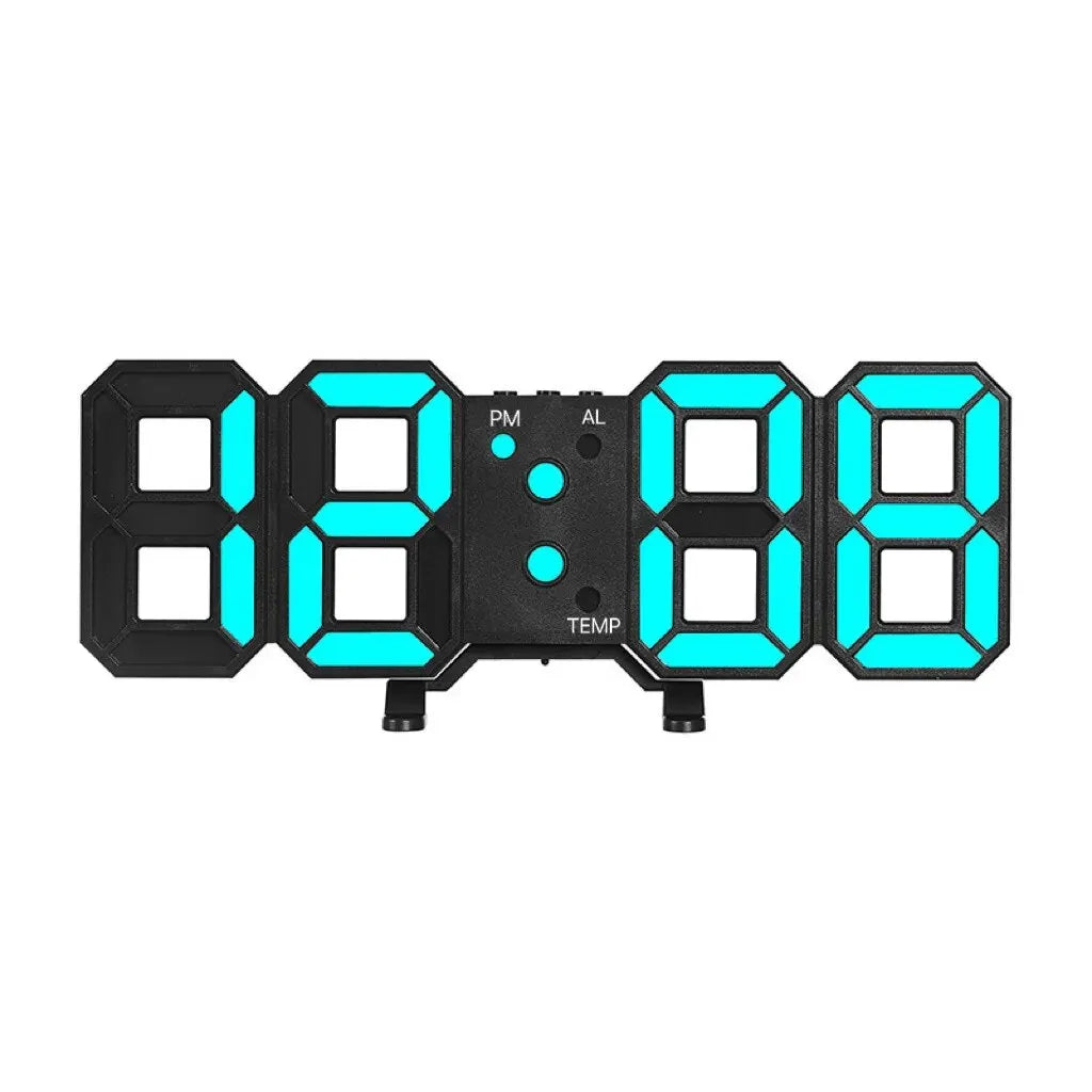 3D mini hodiny LED digitálne nástenné hodiny Stolové hodiny Elektronický budík Hodiny do obývačky Nástenné hodiny pre domácich majstrov