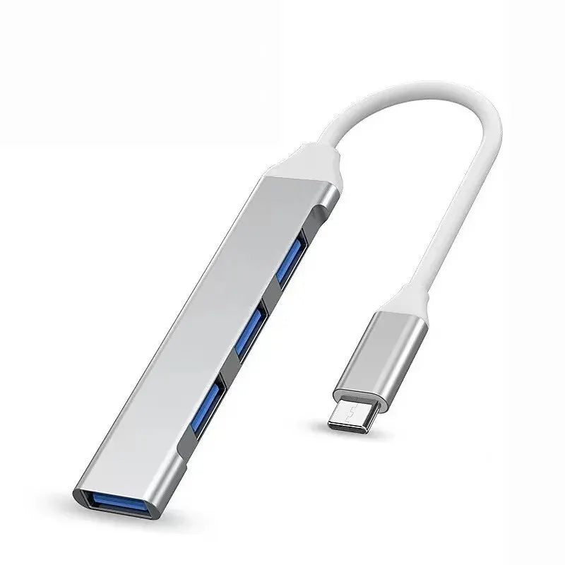 Zvýšte svoju produktivitu s týmto rozbočovačom USB C 4 v 1 – kompatibilný s MacBook, Mac Pro, Mac Mini, IMac, Surface Pro, XPS, PC, Fla