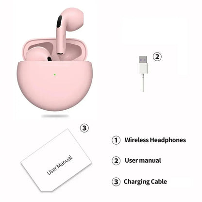 Originálne slúchadlá Air Pro 6 TWS Wireless Bluetooth Headset 5.3 Mini slúchadlá s nabíjacím boxom na mikrofón pre slúchadlá Xiaomi iPhone