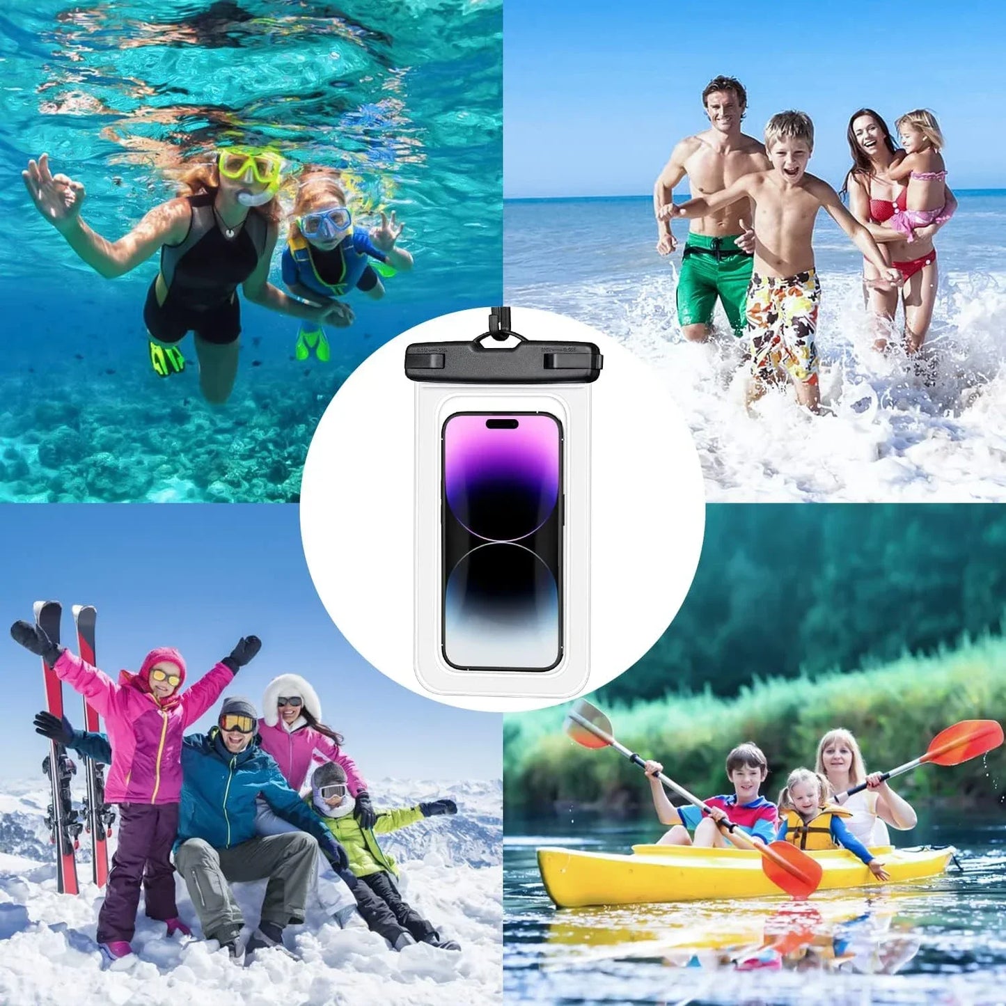 Vodotesné puzdro na telefón Vodotesné plavecké puzdro Univerzálny ochranný kryt pod vodou pre iPhone Samsung s uhlopriečkou do 6,7"