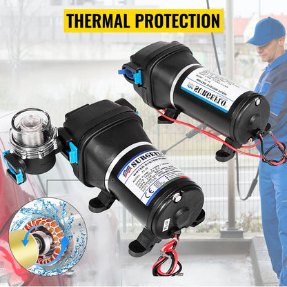 VEVOR 12V membránové vodné čerpadlo 10 l/min 17 PSI 17 l/min 40 psi vysokotlakové automatické samonasávacie čerpadlo s posilňovačom hmly do auta