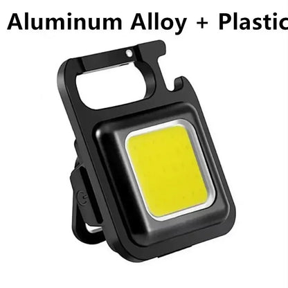 Mini LED baterka Keychain Multifunkčné prenosné COB kempingové lampy USB nabíjanie Pracovné svetlá Vonkajšie Rybolov Turistika Lanterna