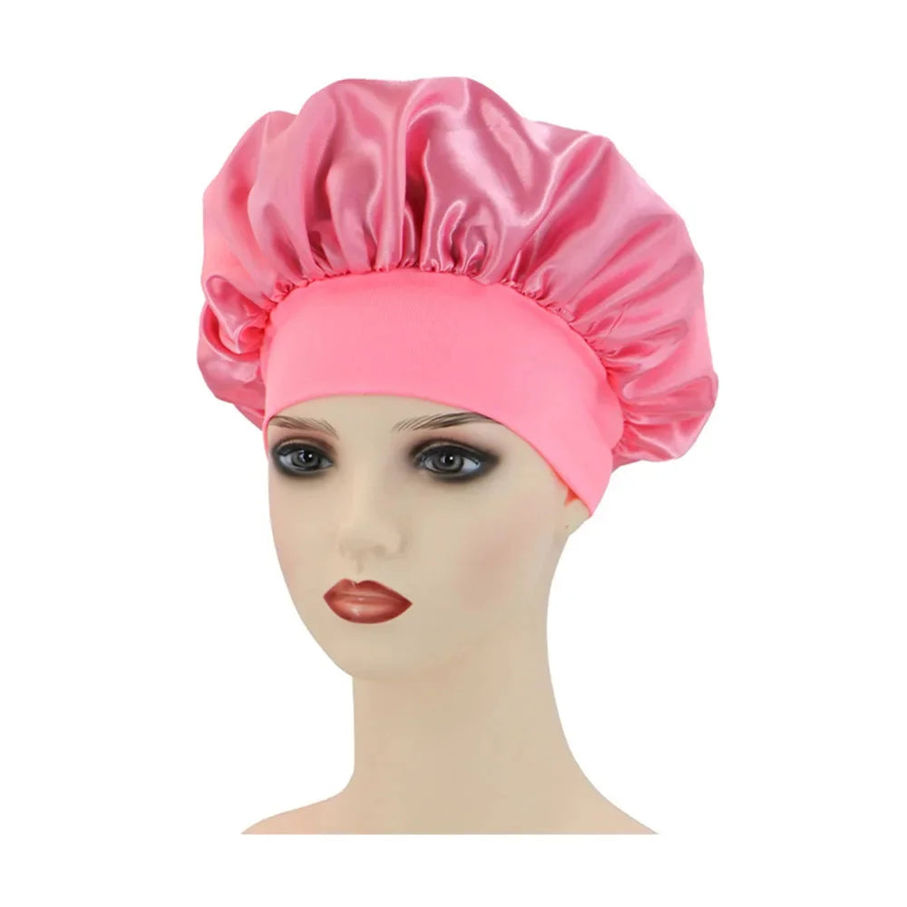 Novo saténová nočná čiapka do vlasov Dámska jednoliata čiapka na spanie Sleep Care Bonnet nočná čiapka pre ženy Unisex čiapka