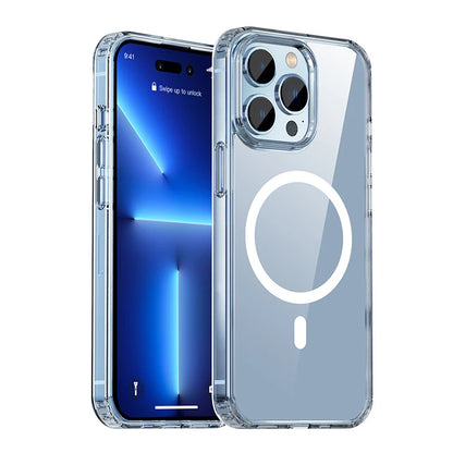Vanuoxin Original Magnetic Case for iPhone 15 14 13 12 Mini 11 Pro Max for MagSafe Clear Shockproof Phone Cover PC+TPU Shell