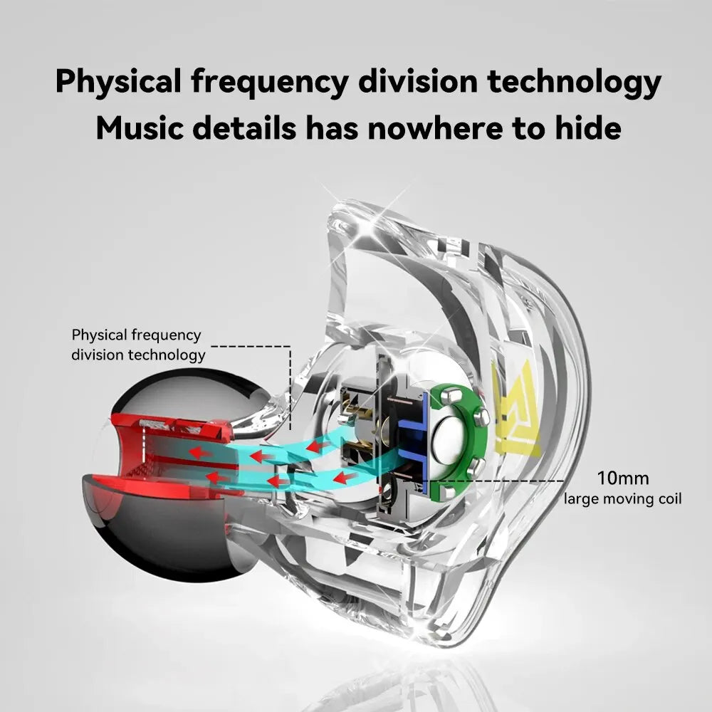 Originálne QKZ AK6 DMX medený ovládač HiFi káblové slúchadlá Športové slúchadlá Basové Stereo slúchadlá s mikrofónom Hudobné slúchadlá 3,5 mm do uší s mikrofónom