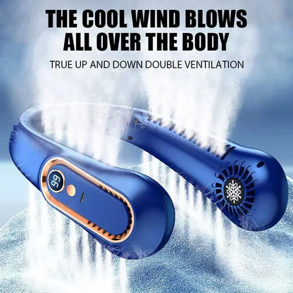 Mini Bladesess Fan s digitálnym displejom, Ultra Longa Vida, Portátil, Preguiçoso Silencioso Carregamento USB